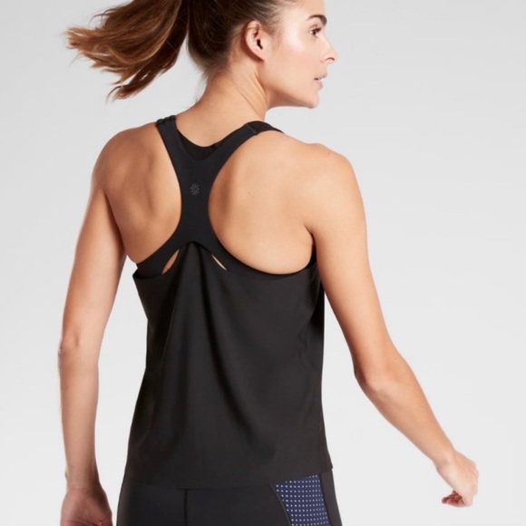NWT ATHLETA 2-in-1 Ultimate Support Tank Top & Sports Bra Black - Picture 3 of 4